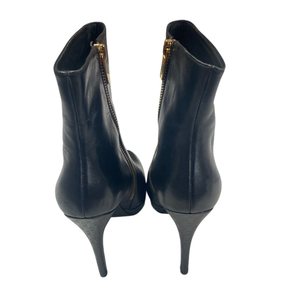 Michael Kors Black Leather Leather High Heel Ankle Booties with Women’s Size 7M - Picture 3 of 6